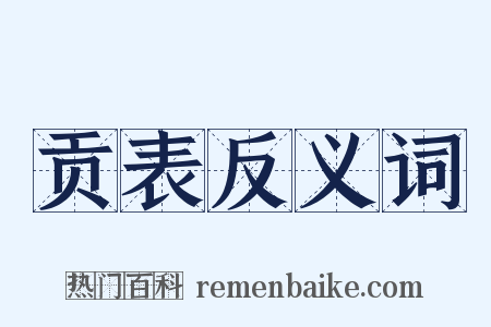 贡表反义词是什么意思的图片